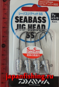 Daiwa Sea Bass Jig Head SS 7g #3/0 4шт.
