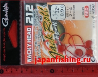 Gamakatsu Wacky Head-212 Jack Roll 0.9g 2-4lb 4шт.