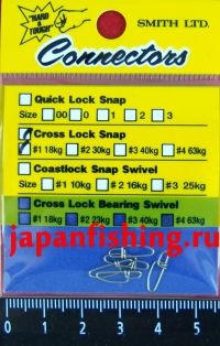 Smith Connectors Cross Lock Snap #1 18кг 5шт застёжки